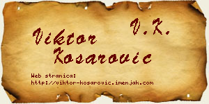 Viktor Košarović vizit kartica